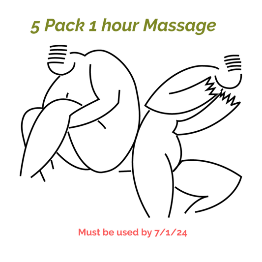 1 Hour 5 Pack Massage