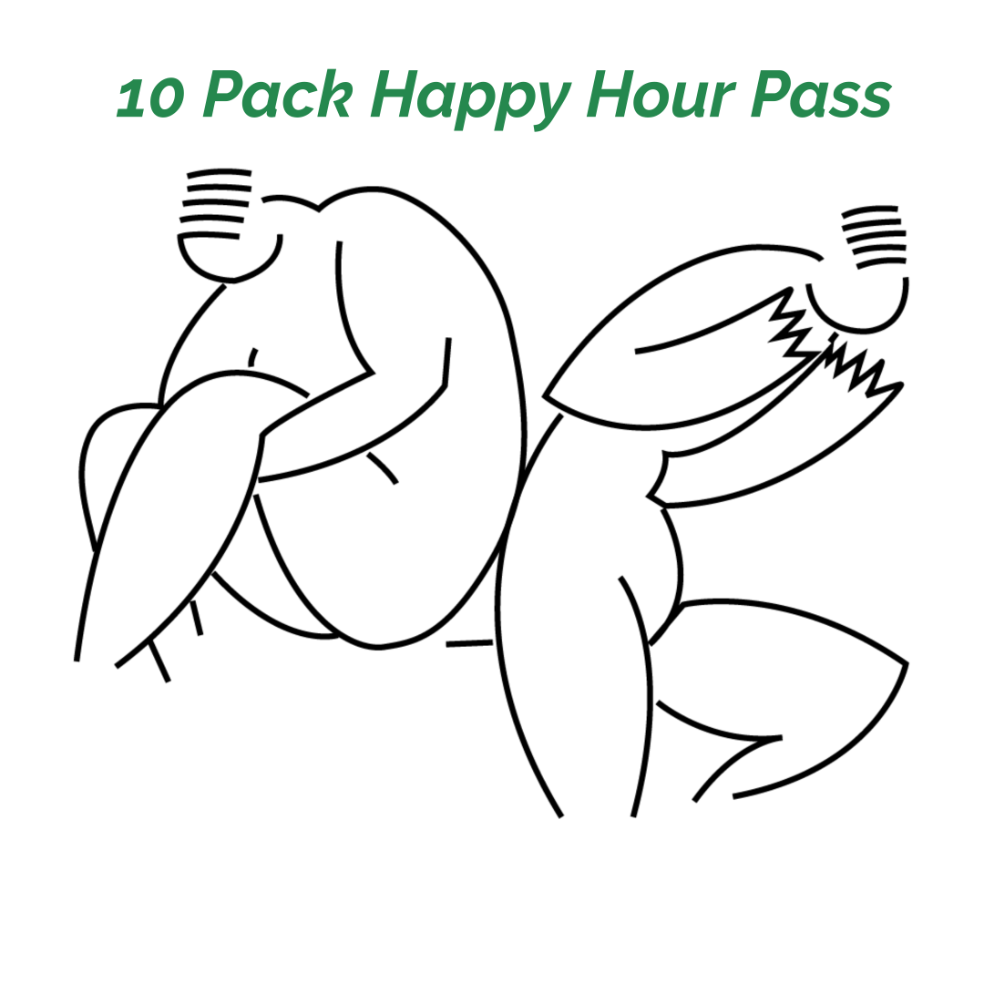 10 Pack of "Happy Hour Pass" Valid Mon to Fri 12 pm to 4 pm